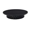 20cm USB Electric Rotating Turntable Display Stand - Black Base Black Velvet - 2