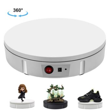 30cm Electric Rotating Turntable Display Stand - Load 100kg - US Plug - 1