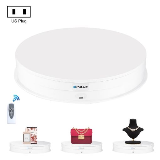 PULUZ 30cm Rotating Turntable Display Stand, Load 10-15kg, US Plug - 1