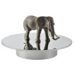25cm USB Power Rotating Display Stand Turntable - Silver Mirror - 1
