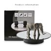 25cm USB Power Rotating Display Stand Turntable - Silver Mirror - 7