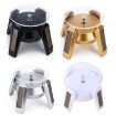 High-Footed UFO Solar 9cm 360 Rotating Display Stand - White Blue Light - 2