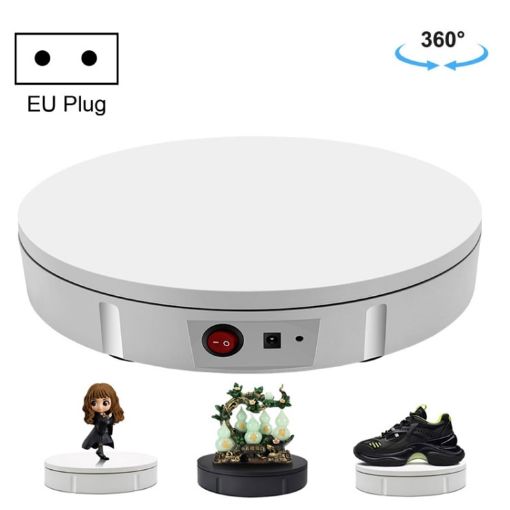 Electric Rotating Display Stand Turntable 22cm, Load 50kg - EU Plug - 1