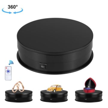 PULUZ 15cm Rotating Turntable Display Stand, Load 3kg - Black - 1
