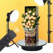 20cm Remote Control Electric Turntable Display Stand (Black) - 9