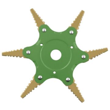 Toothed Mower Blade Six-Leaf Cyclone Blade Agricultural Weeder Parts - 1