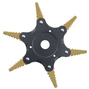 Toothed Mower Blade Six-Leaf Cyclone Blade Agricultural Weeder Parts - 1