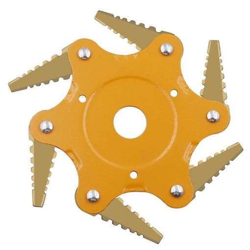 Toothed Mower Blade Six-Leaf Cyclone Blade Agricultural Weeder Parts - 1