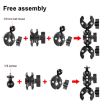 PULUZ Cycling Quick Release Bracket with 150cm Selfie Stick Set - 7