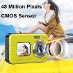 WDC901 Waterproof 48MP HD Dual Screen Camera UK Plug (Yellow) - 4