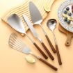 304 Stainless Steel Walnut Handle Soup Spoon - 2
