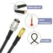 10cm BNC Female to SMB Male RG174 Coaxial Cable - 3
