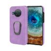 Nokia X10/X20 Ring Holder PU Phone Case - Purple - 1