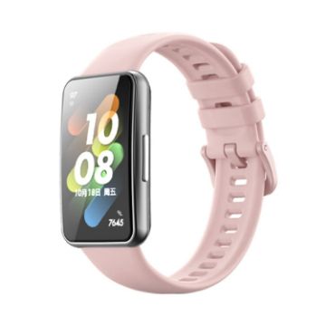 Rose Pink Silicone Watch Band for Huawei Band 7/Honor Band 7 - 1