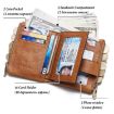 HUMERPAUL BP896 RFID Anti-Theft Leather Wallet Brown - 4
