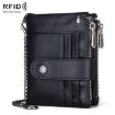 HUMERPAUL BP896 RFID Anti-Theft Leather Wallet - Black - 1