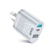 GaN AU Plug USB+Type-C 65W Charger - White - 1