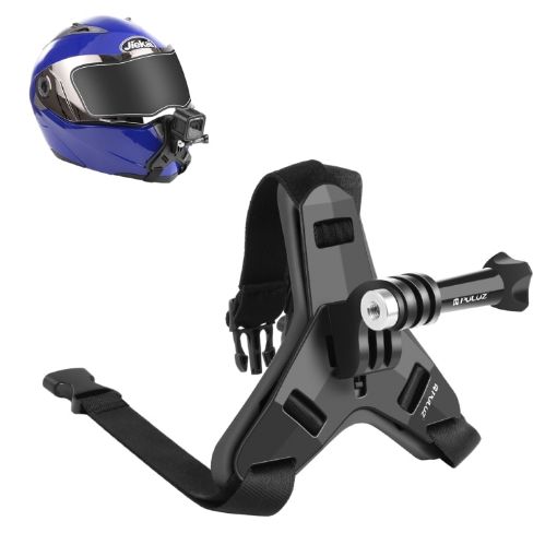 PULUZ Motorcycle Helmet Chin Strap Mount for GoPro (Black) - 1