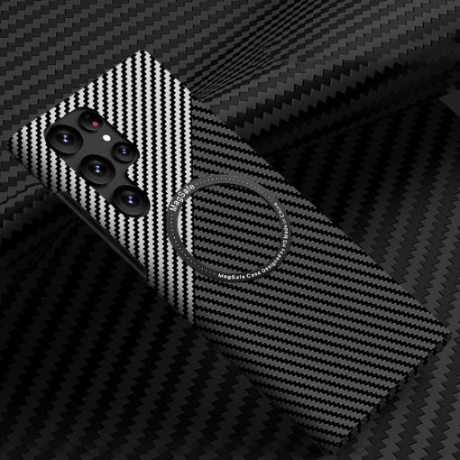 Samsung Galaxy S22 Ultra 5G Carbon Fiber MagSafe Phone Case - 1
