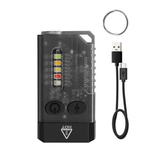 V10 Portable Keychain Light USB Rechargeable Mini Flashlight - 1