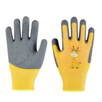 TPE Children Cartoon Gloves Hamster Parrot - Size L Yellow - 1
