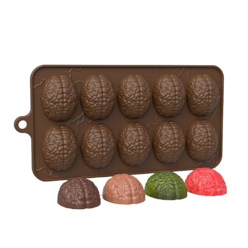 10 Grids Brain Halloween Chocolate Mould - DIY Candy Soft Molds - 1