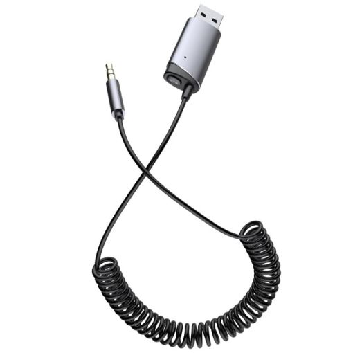 AUX Car Bluetooth Receiver Adapter 3.5mm TF Card Slot - 1