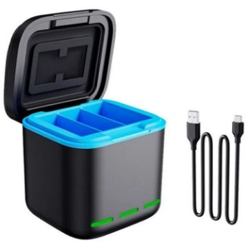 GP-910 3-Battery Charging Box Storage Case for GoPro HERO12/11/10/9 Black - 1