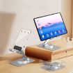 Acrylic Aluminum Mobile Stand Holder - 360 Rotating Base (Silver) - 2