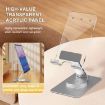Acrylic Aluminum Mobile Stand Holder - 360 Rotating Base (Silver) - 3