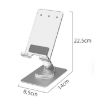 Acrylic Aluminum Mobile Stand Holder - 360 Rotating Base (Silver) - 8