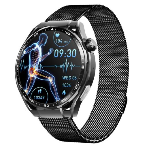 F200 Smart Health Watch ECG Blood Sugar Monitoring 1.55" Black Milan - 1