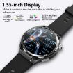 F200 Smart Health Watch ECG Blood Sugar Monitoring 1.55" Screen Black Bamboo - 6