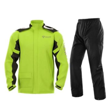 SULAITE Outdoor Motorcycle Riding Full Body Raincoat Suit XXXL Green - 1
