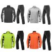 SULAITE Outdoor Motorcycle Riding Full Body Raincoat Suit XXXL Black - 2
