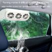 USB Car Window Exhaust Fan, Solar Black - Air Circulation Cooling Ventilation Fan - 7