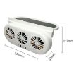 USB Car Window Exhaust Fan, Solar White - Cooling Ventilation Fan - 3
