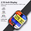 Smart Watch F70 2.1" Blood Sugar/Oxygen Monitor, SOS Alarm - Black Silver - 6