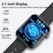 Black Silicone Smart Watch with Bluetooth Calls/ECG/Blood Analysis - 6