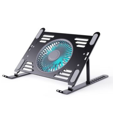 R- JUST HZ44 Aluminum Alloy Laptop Cooling Stand - Black - 1