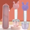 Children Cartoon Medicine Feeder Portable Dropper Baby Water (Pink) - 2