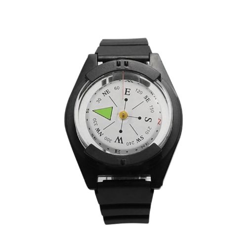 Waterproof Silicone Strap Compass Wristwatch - Portable Outdoor Style - 1