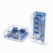 4x USB 3.0 HUB 5Gbps Transparent Docking Station Splitter - 4