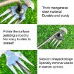 4-Tooth Dual Purpose Weed Remover Tool - 29cm Wood Handle - 4
