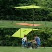 Naturehike 210T Plaid Outdoor Rain Poncho 3 In 1 Canopy - Blue - 8