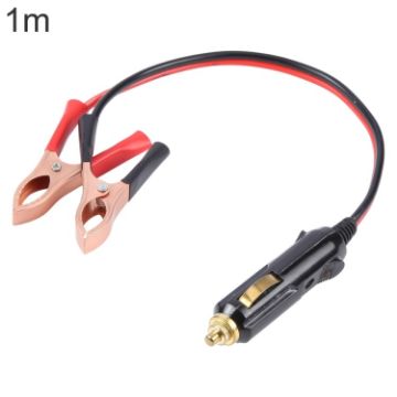 1m Car Battery Charging Crocodile Clip to Cigarette Lighter Cable - 1