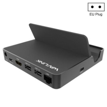 WAVLINK UHP3D01G Gigabit Ethernet USB 3.0 Multi-Function HUB 4K HD Docking Station - 1