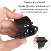 Electric Motorcycle Charging Port Three Hole Socket Charger Socket (Black) - 3