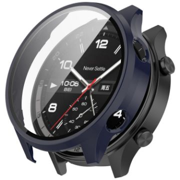 OnePlus Watch 2R PC + Tempered Film Protective Case - Ink Blue - 1