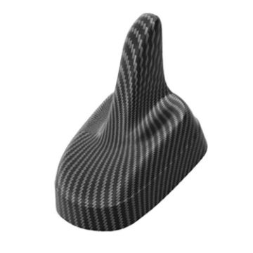 Black Carbon Shark Fin Antenna Roof Tail Wing - Car Decoration - 1